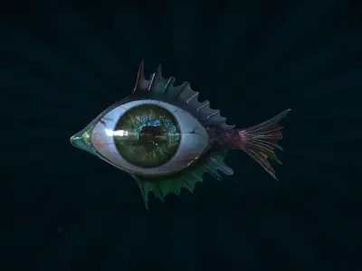 FISH-008 Eye Fish Low-poly 3D model