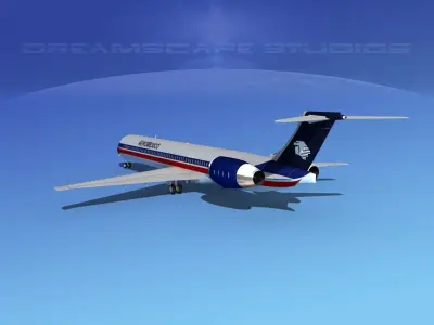 McDonnell Douglas MD-90 Aero Mexico 3D model