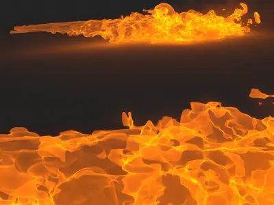 Static Volumetric Flame VDB for Blender 3D model