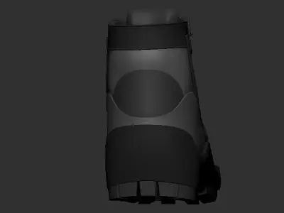 Soldier boots - high mesh 3D model
