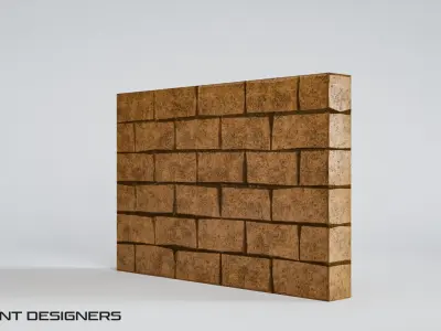 Ancient Egypt Wall Low-poly 3D model