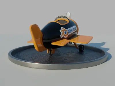 Cartoon Airplane 3D model