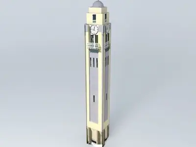 Mostar Cathedral Tower Free 3D model