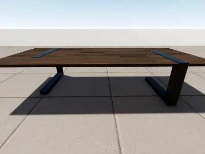 BEAUTIFUL TABLE MANUFACTURED IN WOOD AND METAL Free 3D model