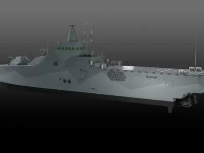 Visby class corvette 3D model