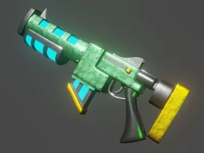 Cartoony Laser Rifle Free 3D model