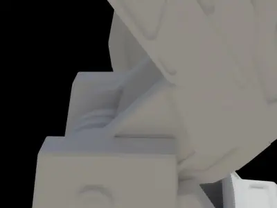 Futuristic warfare robot Low-poly 3D model
