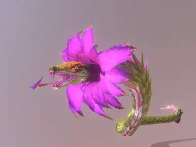 Mythical SnakePlant Wild Plant 3D model