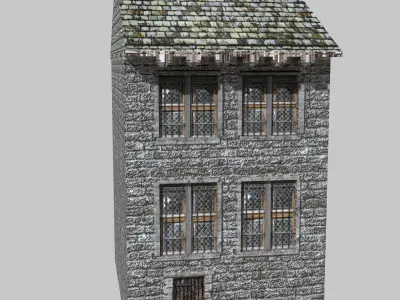 Medieval Houses Low-poly 3D model