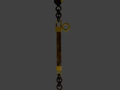 Snake Fang Whip Low-poly 3D model