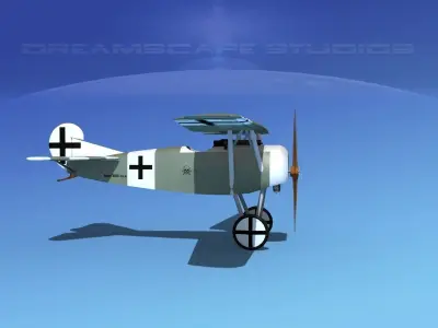Fokker DVIII V02 3D model