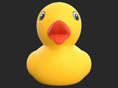 Duck Rubber toy Low-poly 3D model