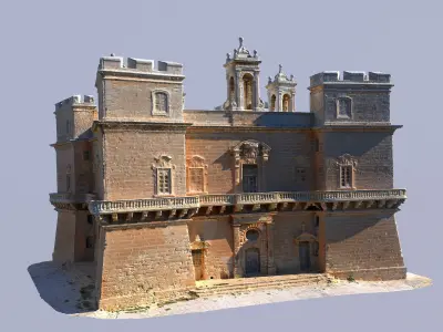 Fortress citadel Pack 5 Low-poly 3D model