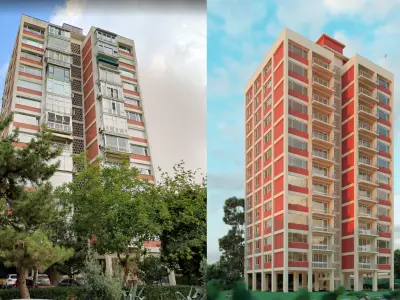 Atakoy Site Part 1 Type A Block of Flats - 3D Model and Plan Low-poly 3D model