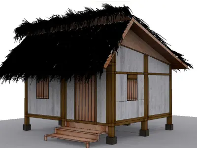 Sundanese traditional Suhunan Badak Heuay Low-poly 3D model