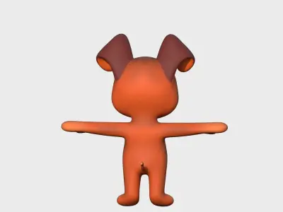 Cartoon Dog Low-poly 3D model
