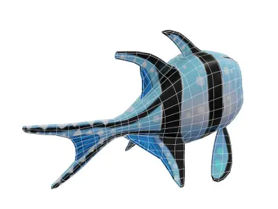 Banggai Cardinal Fish Cartoon Animated  Low-poly 3D model