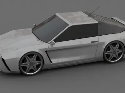 Delorean type vehicle 3D model