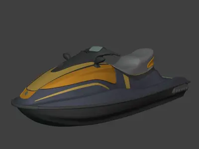 Generic Jetski - Jet ski -- Original Design Low-poly 3D model