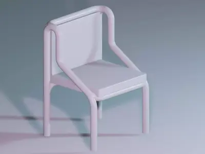 chair Low-poly 3D model 13