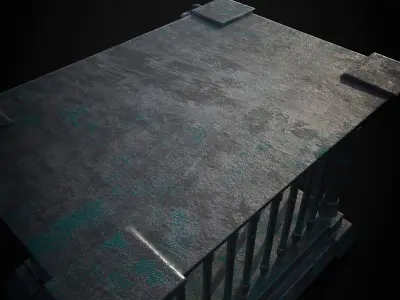 metal cage lowpoly game asset Low-poly 3D model