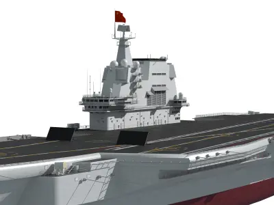 Shandong Chinese aircraft carrier   002 aircraft carrier Navy 3D model