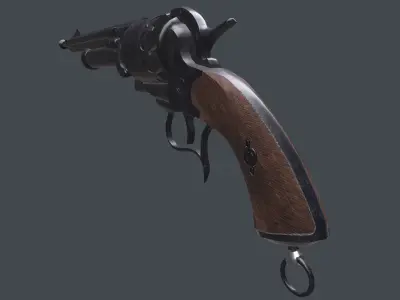 LeMat revolver Westworld Low-poly 3D model