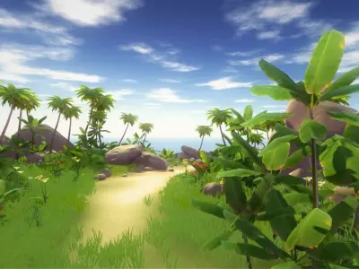 Tropical Environment Pack Low-poly 3D model