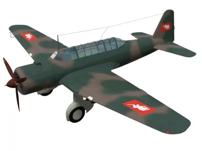 Ki30 Type 97 Light Bomber Ann 3D model