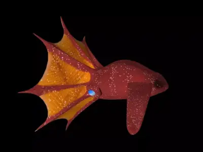 3d Vampire Squid Fish Low-poly 3D model