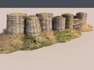 Wicker Barrier 3D model