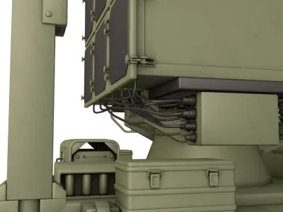 NASAMS air defense system intercepts 3D model