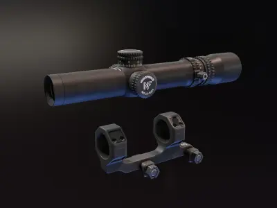  Nightforce NXS 25 10x24 Low-poly 3D model