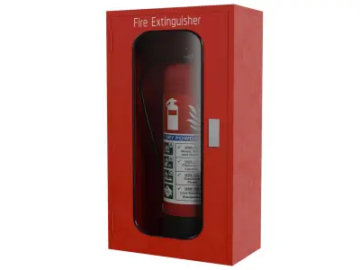 Fire Extinguisher In Box 3D model