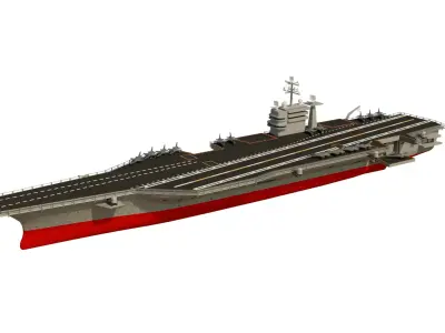 Aircraft Carrier Low-poly 3D model