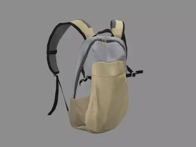 Backpack Camping Handle bag 06 Low-Poly 3D Model 3D model