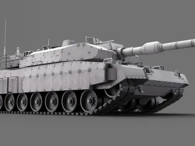 Main Battle Tank High Poly model 3D model