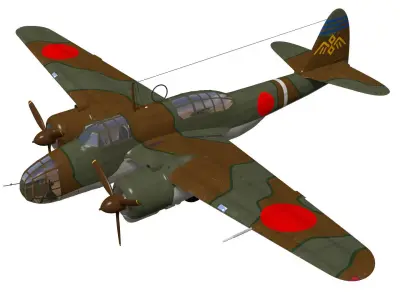 kawasaki Ki48 Lily 3D model