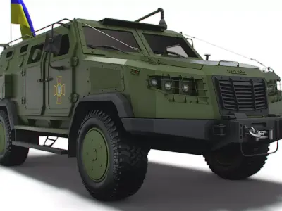 Kozak 2M1 Command Vehicle 2022 3D model