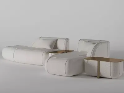 RAFT modular sofa Free 3D model