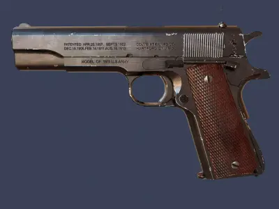 Colt M1911 Low-poly 3D model