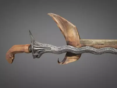 Kris Dagger Free low-poly 3D model