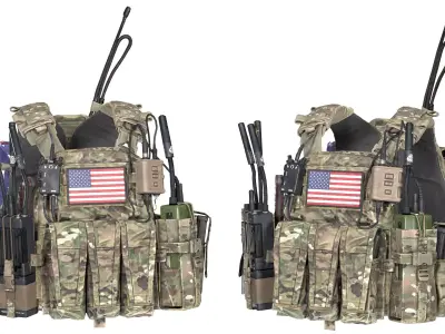 AVS PLATE CARRIER V3 Low-poly 3D model