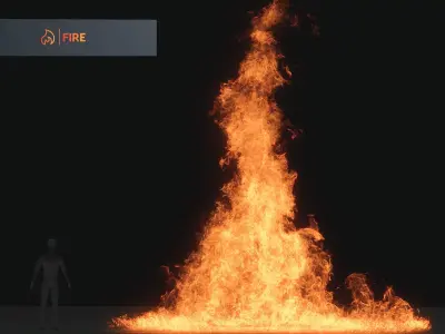 10 Fire Animations Pack 3D model