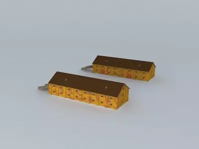 Gunpowder Storage Buildings Low-poly 3D model