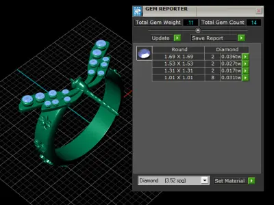 dragonfly ring 3D print model