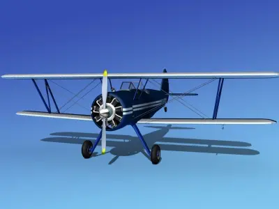 Stearman PT-17 Kaydet V17 3D model