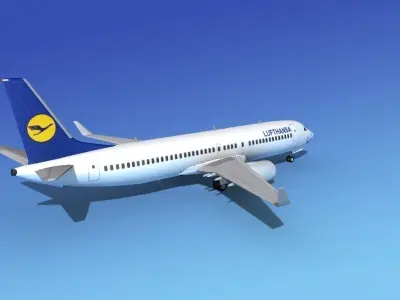 Boeing 737-800ER Lufthansa 3D model
