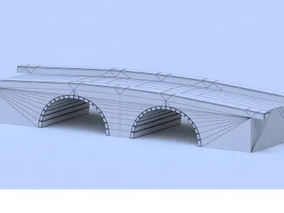 Old bridge for your game Free low-poly 3D model