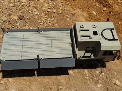 Crawler Cat 1 6x6 Sideboard Flatbed - 1-10 RC body attachment 3D print model